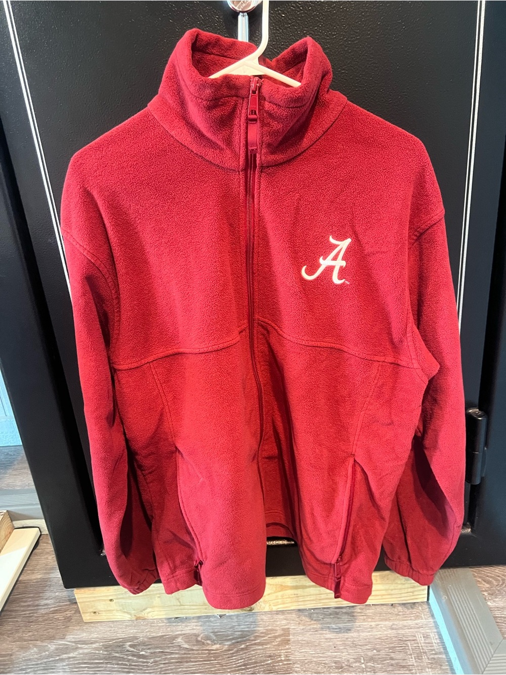 Columbia Crimson Red Fleece Jacket with White Script A